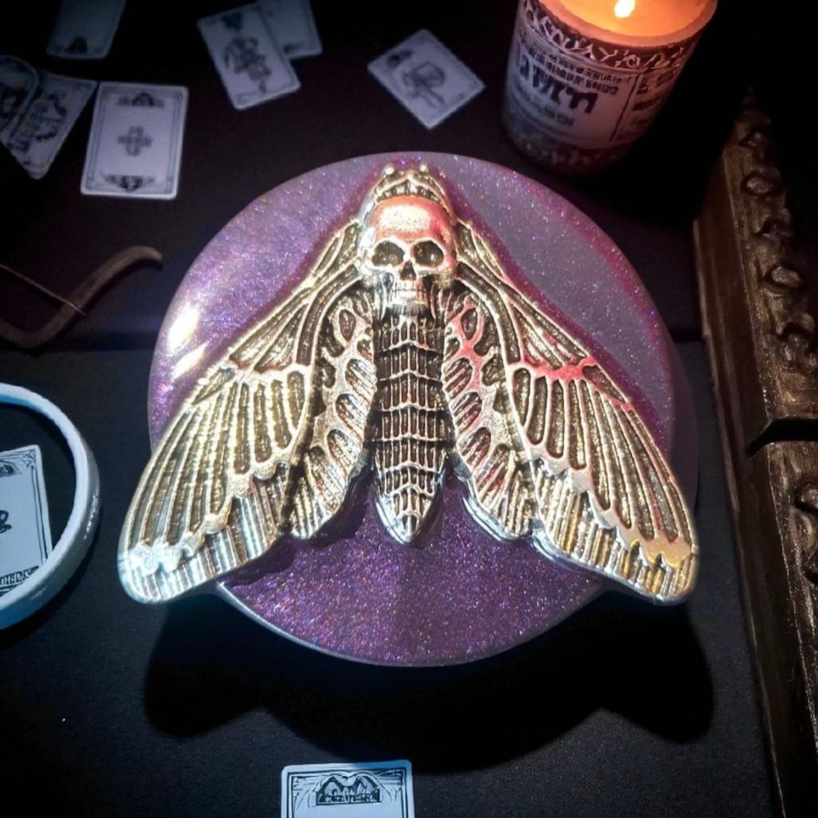 Death’s-Head Hawkmoth Phone Grip – Gothic Resin Design, MagSafe/Adhesive Options, Gift Included