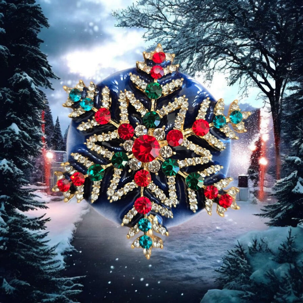 Christmas Snowflake Phone Grip – 4 Festive Snowflake Brooch Designs, MagSafe & Adhesive Options, Holiday Gift