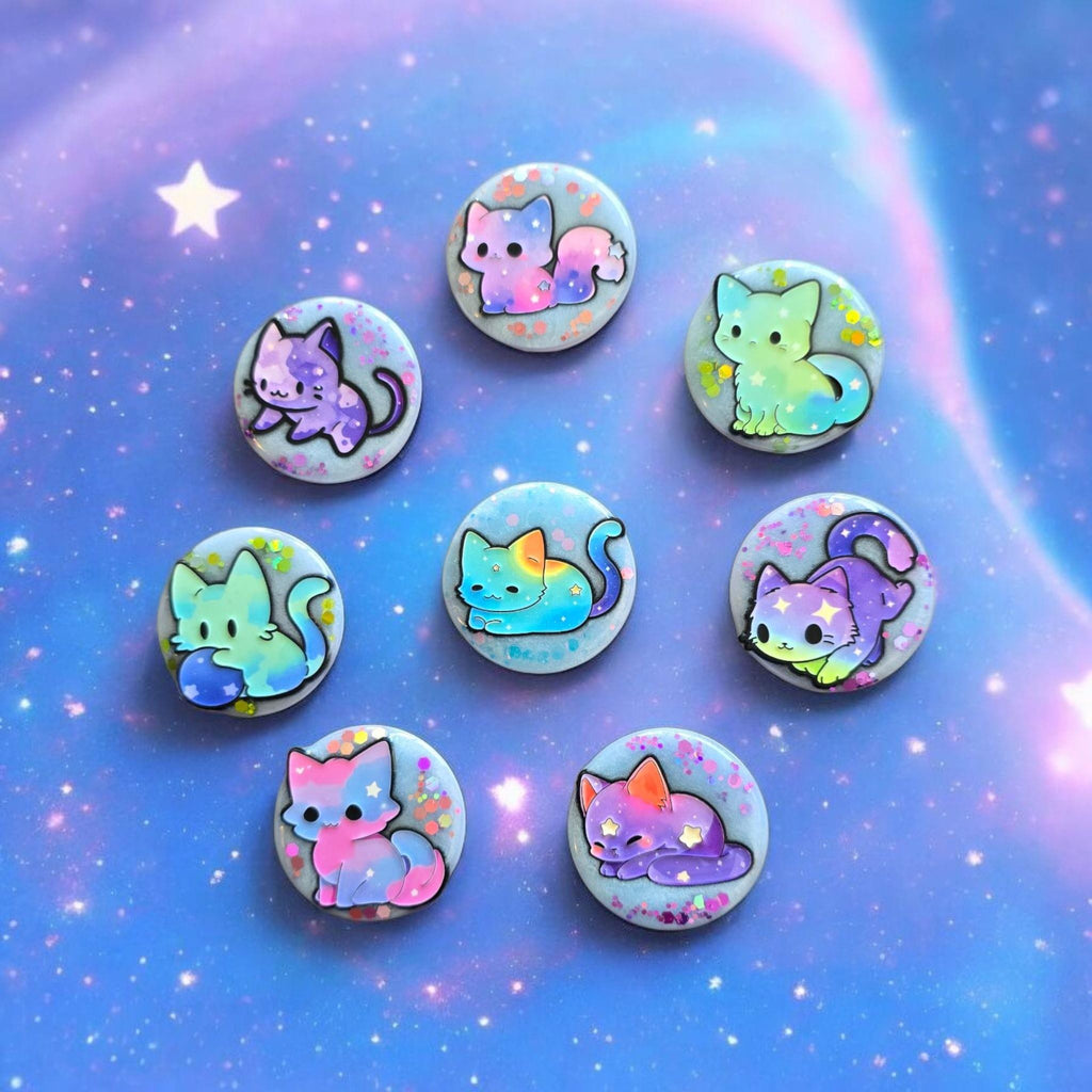 Cute Cat Phone Grip Collection – Glow in the Dark Pastel Design, MagSafe & Adhesive, Kawaii Gift