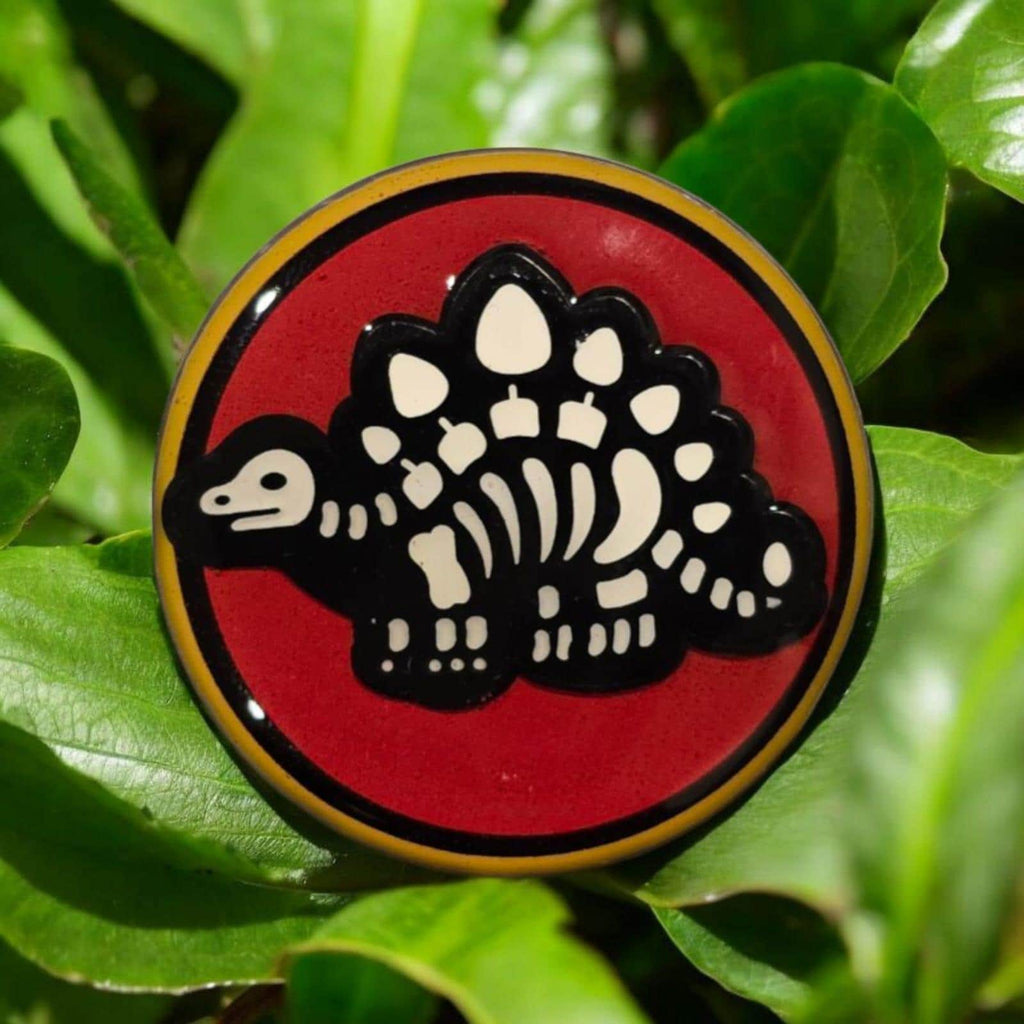 Dinosaur Skeleton Phone Grip – 6 Designs, Red Background, MagSafe & Adhesive, Unique Gift