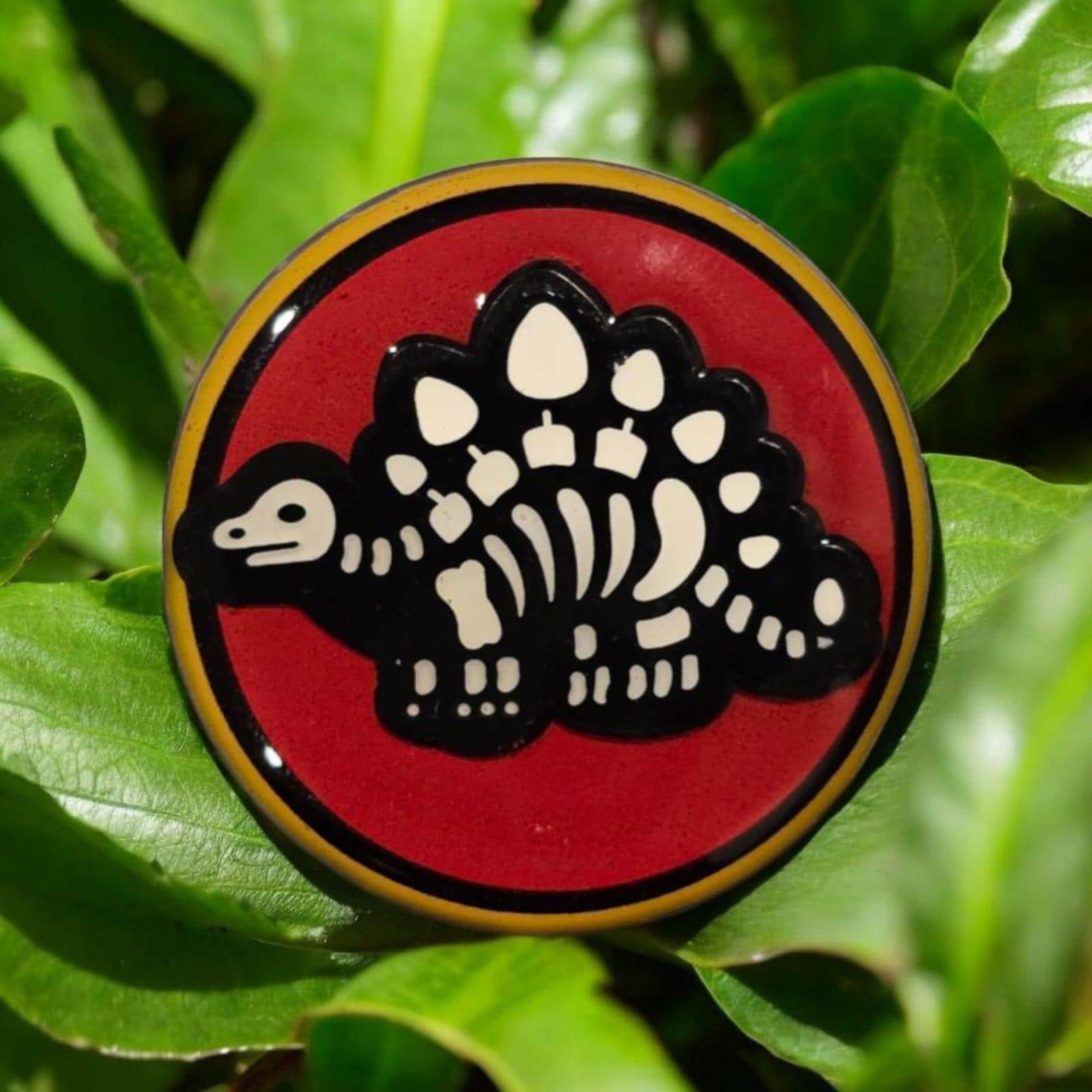 Dinosaur Skeleton Phone Grip – 6 Designs, Red Background, MagSafe & Adhesive, Unique Gift