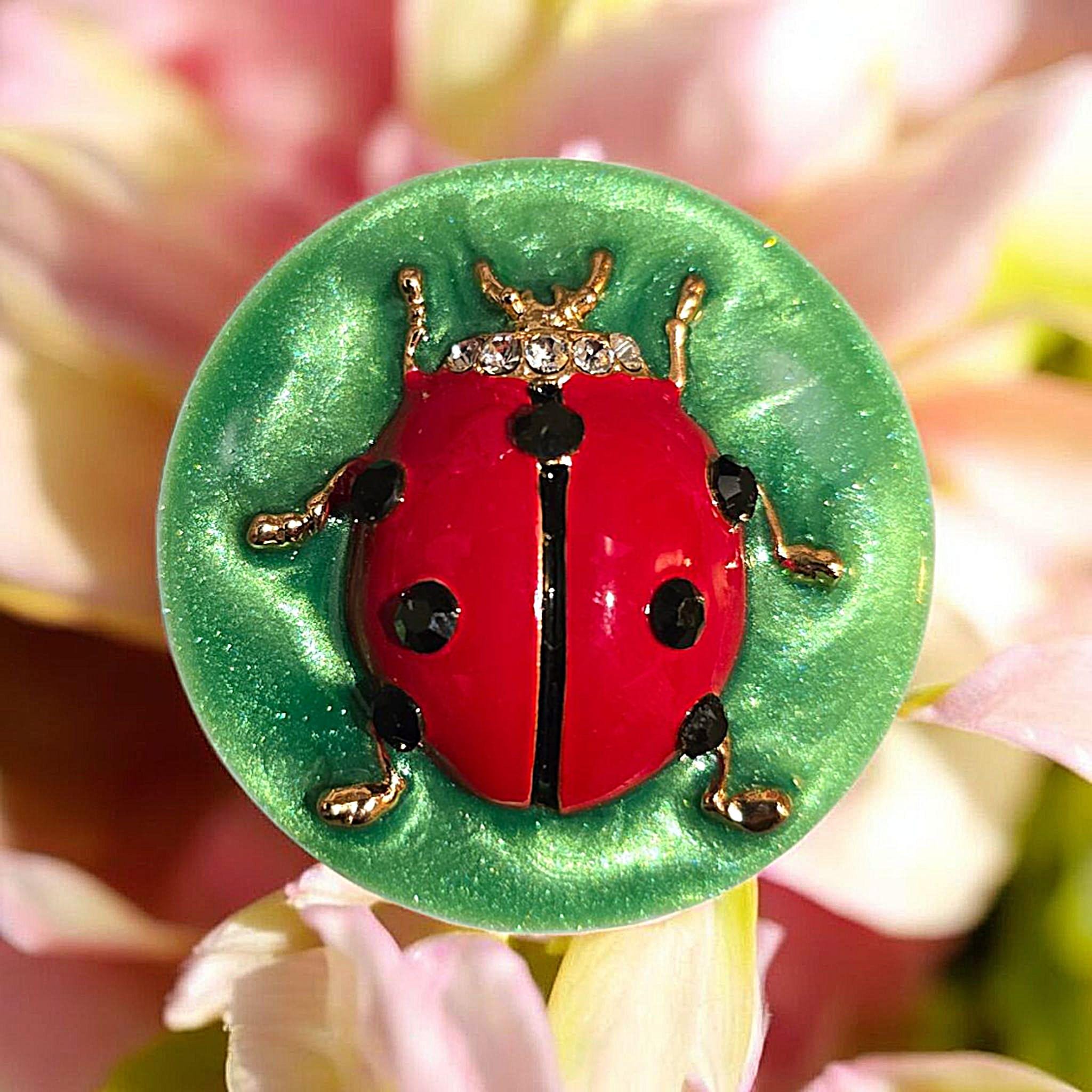 Cute Bug Phone Grip – Metal Ladybug, Caterpillar, Bee Designs, MagSafe and Adhesive, Gift