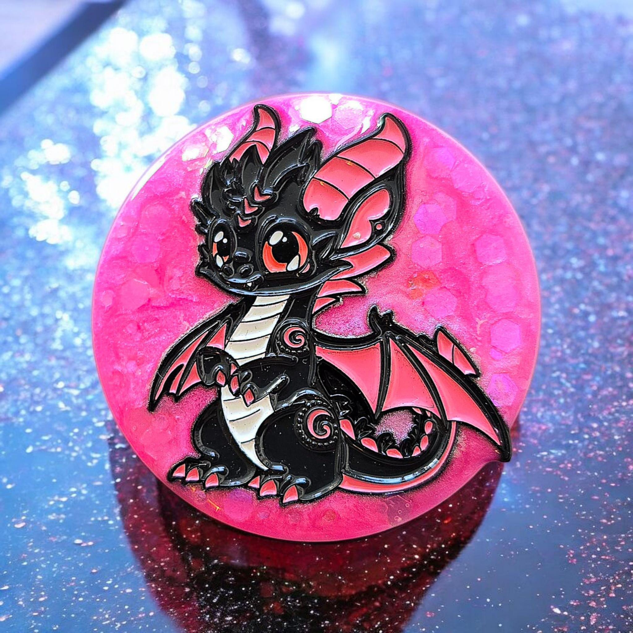 Cute Dragon Phone Grip – Fantasy Pin Design, MagSafe & Adhesive Options, Gamer Gift