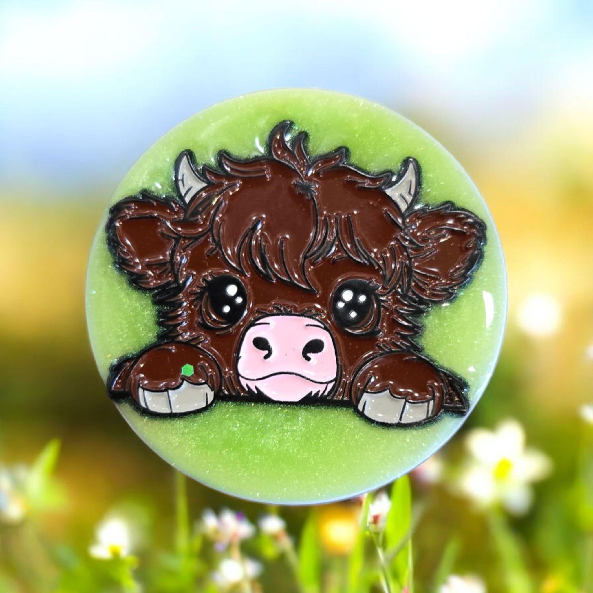 Cute Cow Phone Grip – Highland Cow Designs, MagSafe & Adhesive Options, Farm Animal Gift