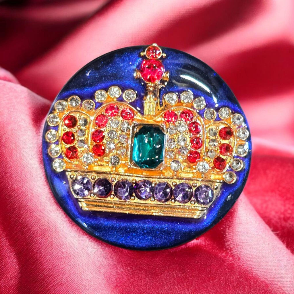 Crown Phone Grip Collection part 2 – Princess Rhinestone Design, Orange Green Red Silver Gold, MagSafe & Adhesive Gift