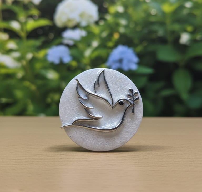 Dove Phone Grip – Peace Symbol Olive Branch Charm, Gold or Silver, MagSafe & Adhesive Religious Gift