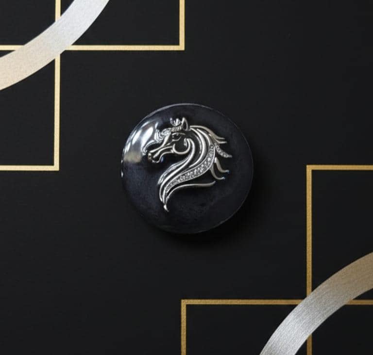 Horse Head Phone Grip – Rhinestone Equestrian Design Gold or Silver, MagSafe & Adhesive Gift Accessory