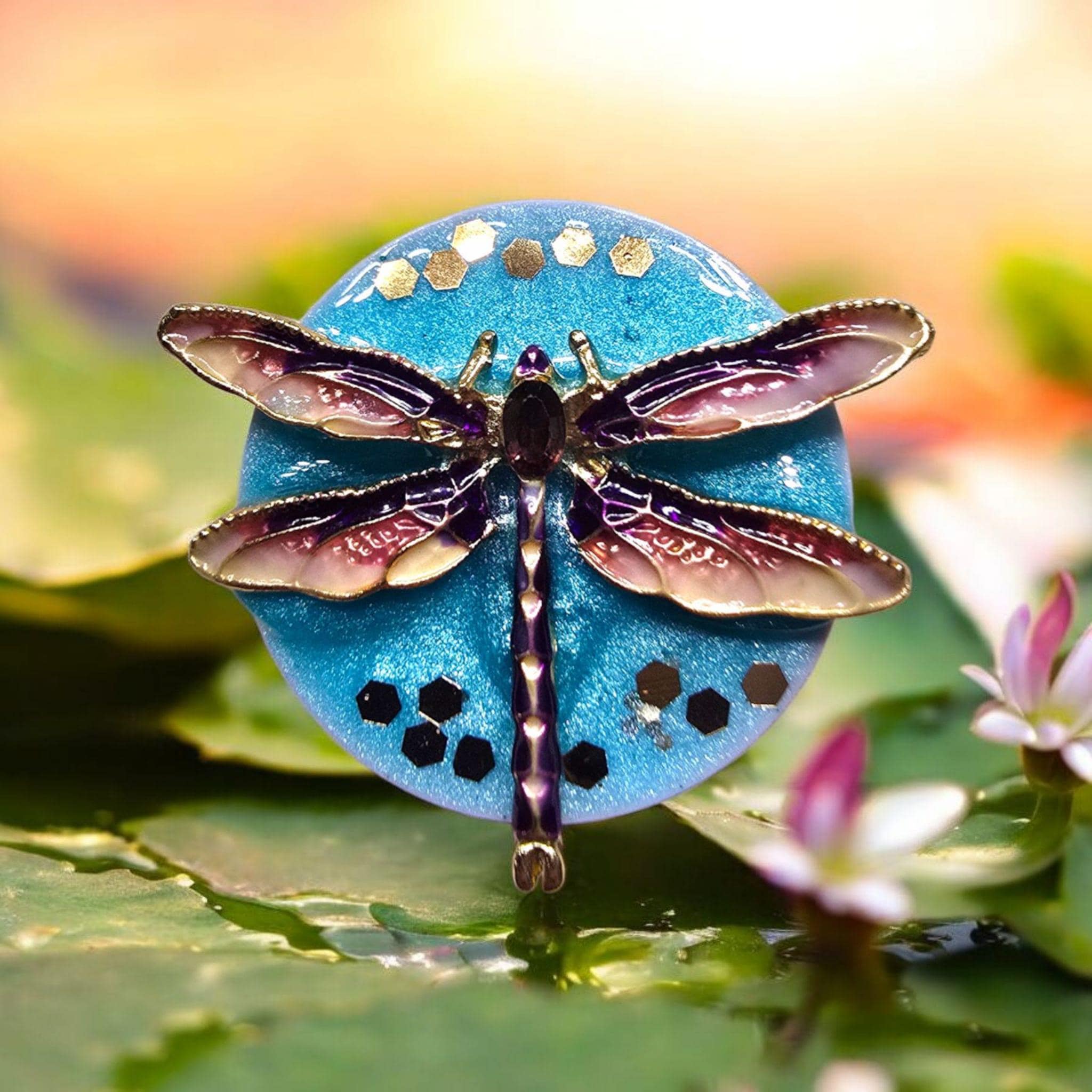 Dragonfly Phone Grip – Metal Brooch Design, MagSafe & Adhesive Options, Elegant Nature Gift