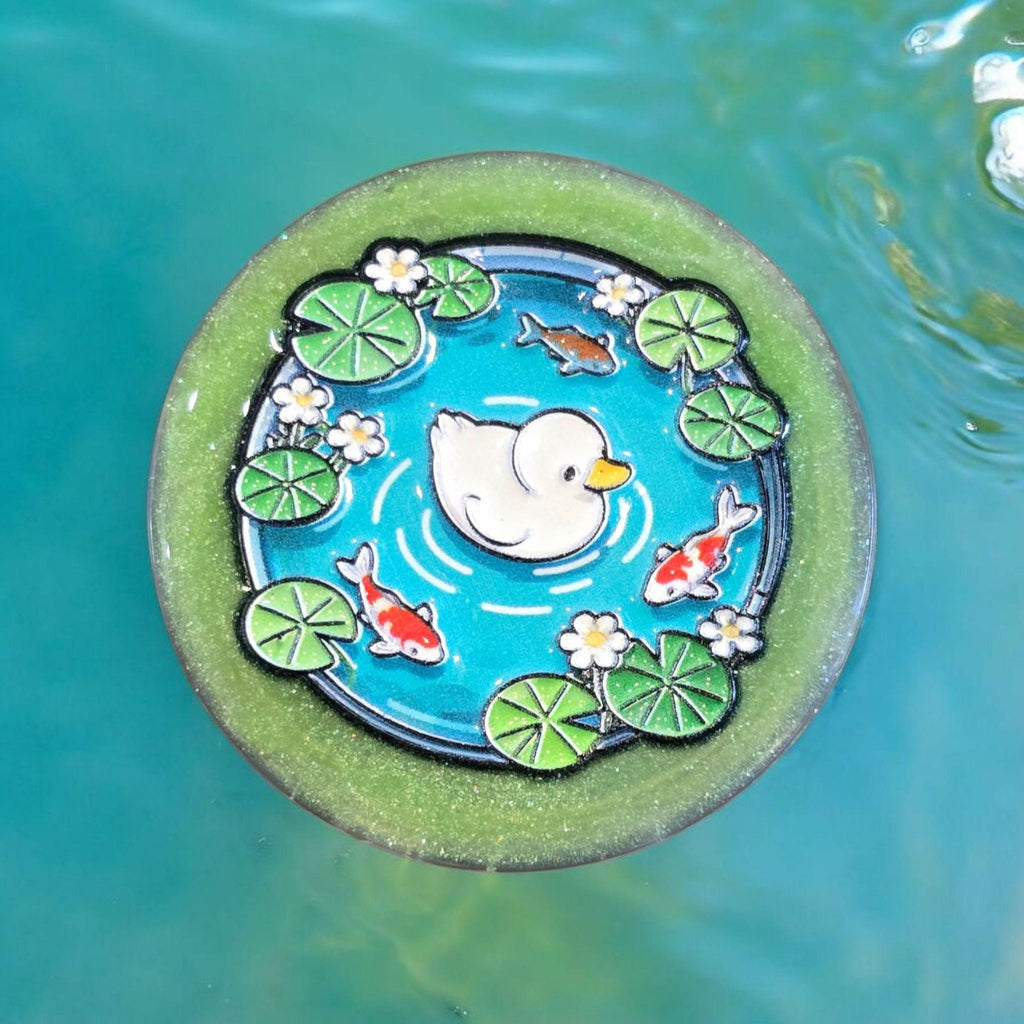 Cute Animal Phone Grip – Pond Scene Frog Duck Capybara Otter, MagSafe & Adhesive Gift