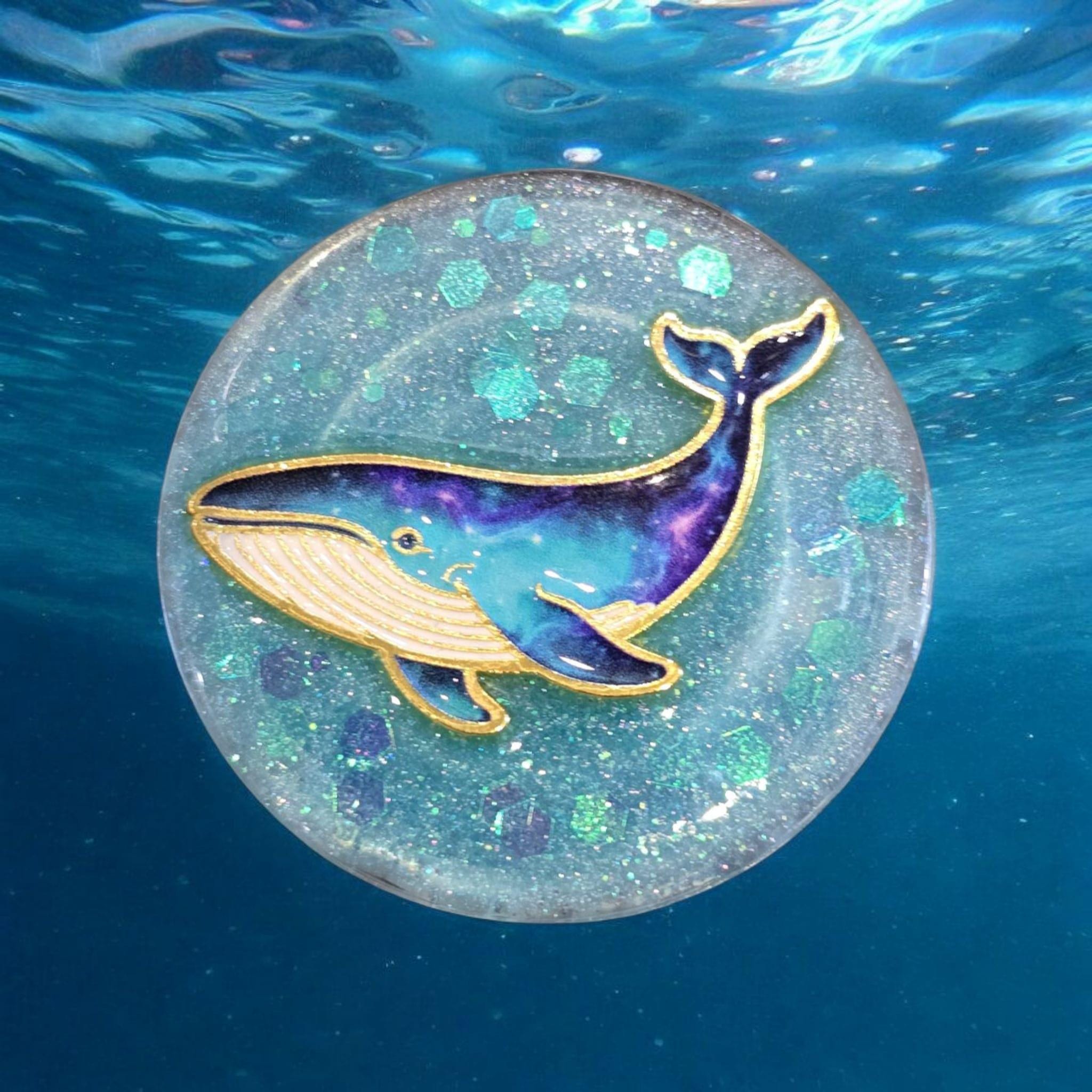 Whale Phone Grip – Metal Whale Pin, MagSafe & Adhesive Options, Ocean Lover Gift Accessory