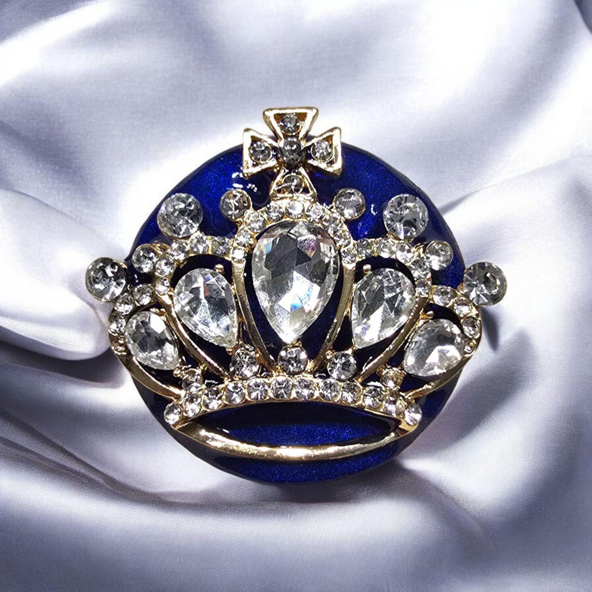 Crown Phone Grip Collection – Princess Rhinestone Design, Pink Blue Silver Gold, MagSafe & Adhesive Gift