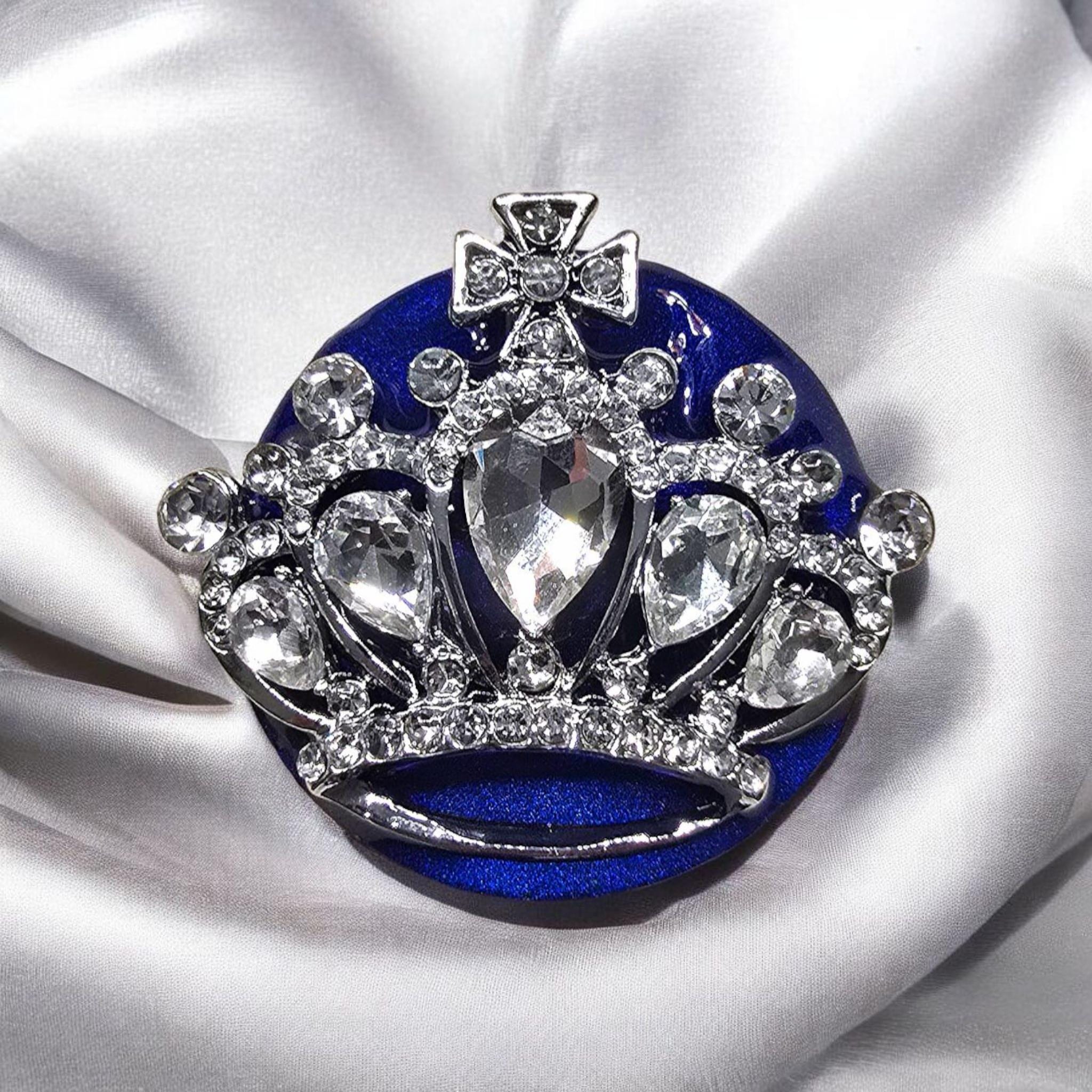 Crown Phone Grip Collection – Princess Rhinestone Design, Pink Blue Silver Gold, MagSafe & Adhesive Gift